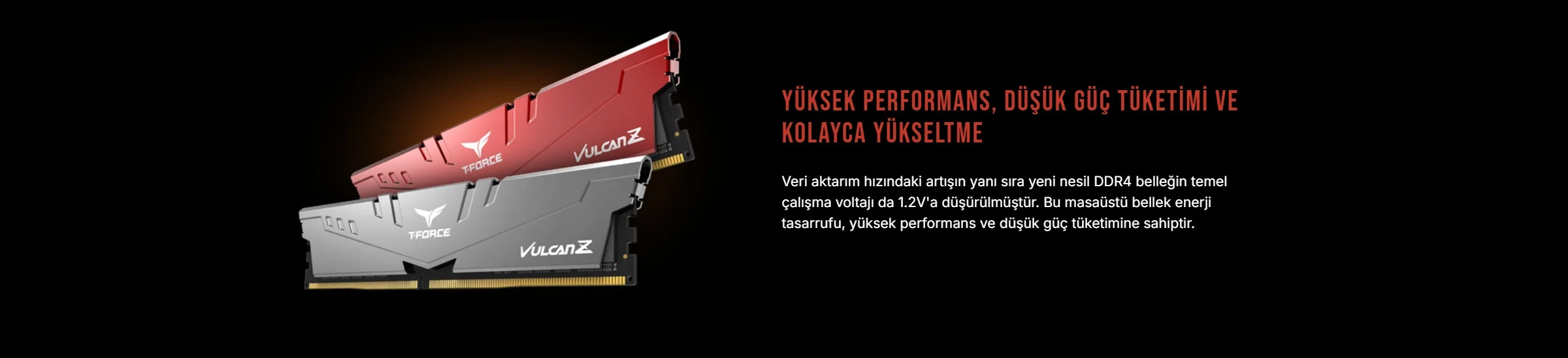 Team T-Force Vulcan Z Red 16GB (2x8GB) 3200Mhz CL16 DDR4 Gaming Ram