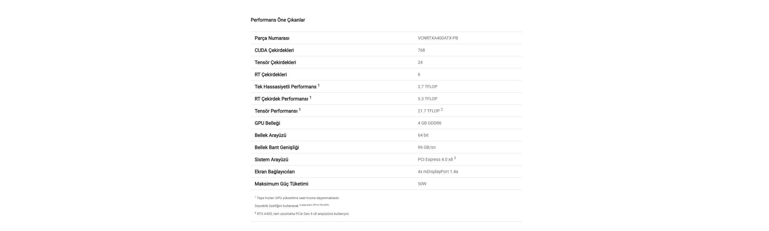 PNY NVIDIA A400 4GB GDDR6 mDP 64Bit (VCNRTXA400-PB)