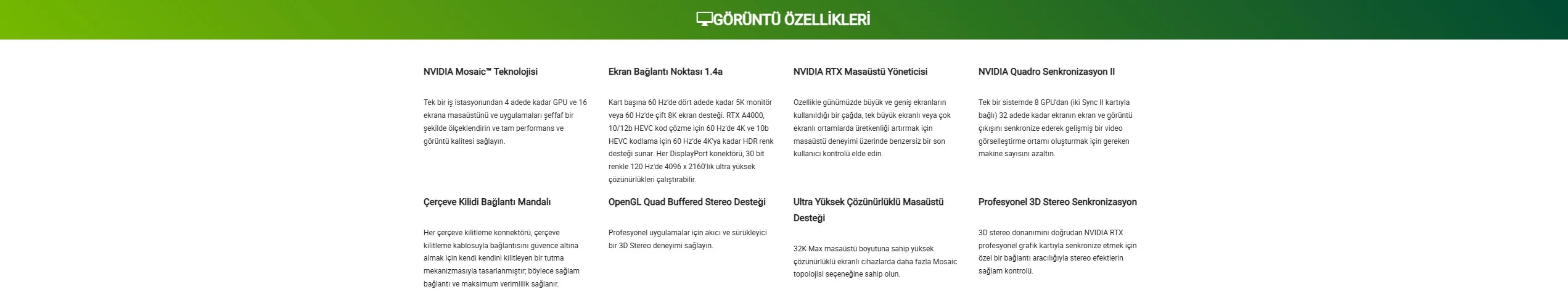 PNY Nvidia RTX A4000 VCNRTXA4000-PB Ekran Kartı