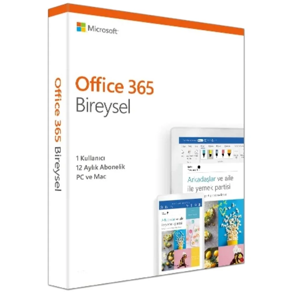 Microsoft Office 365 Bireysel Türkçe Kutu 1 Yıl QQ2-01770
