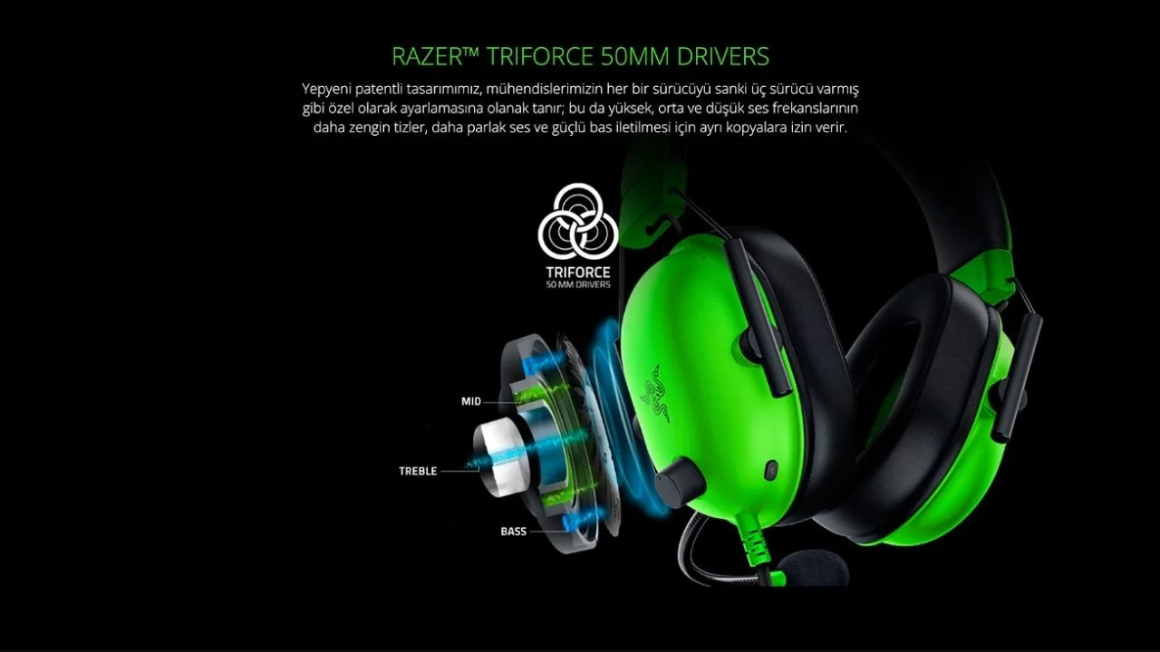 Razer Blackshark V2 X RZ04-03240100-R3M1 Siyah Kablolu Gaming (Oyuncu) Kulaklık 