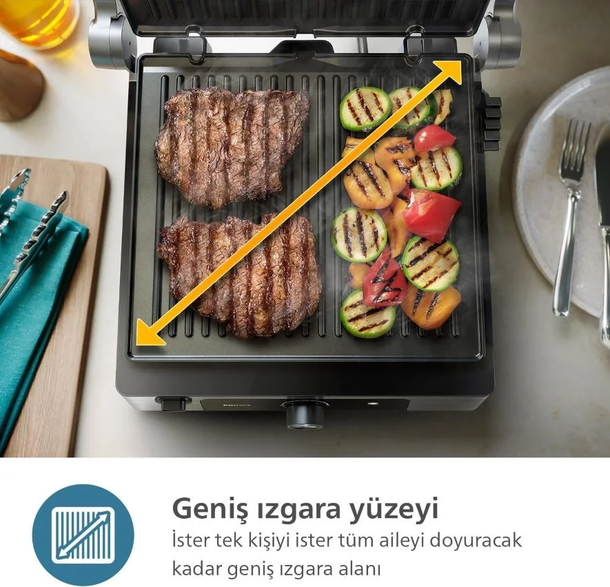 Philips 5000 Serisi Contact Grill HD6301/90 2200 W Tost Makinesi