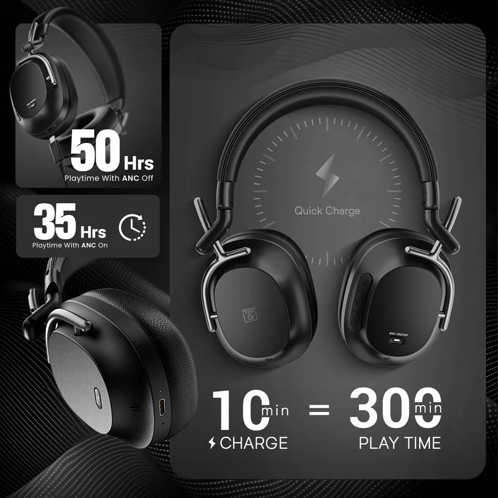 TopG Vox Dynamic Wave ANC Hardcase Çanta Hediyeli Bluetooth Kulaklık