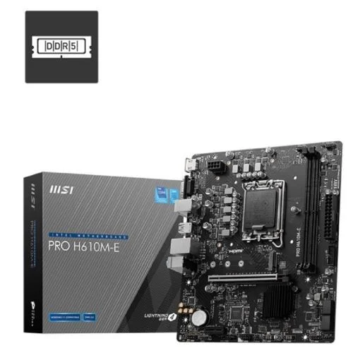 MSI PRO H610M-E Intel LGA1700 DDR5 5600MHz mATX Gaming Anakart