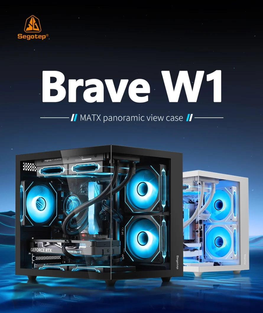 Segotep Brave W1 Siyah 750W 80+ Bronze PCIE 5.0 Midi Tower Gaming (Oyuncu) Kasa