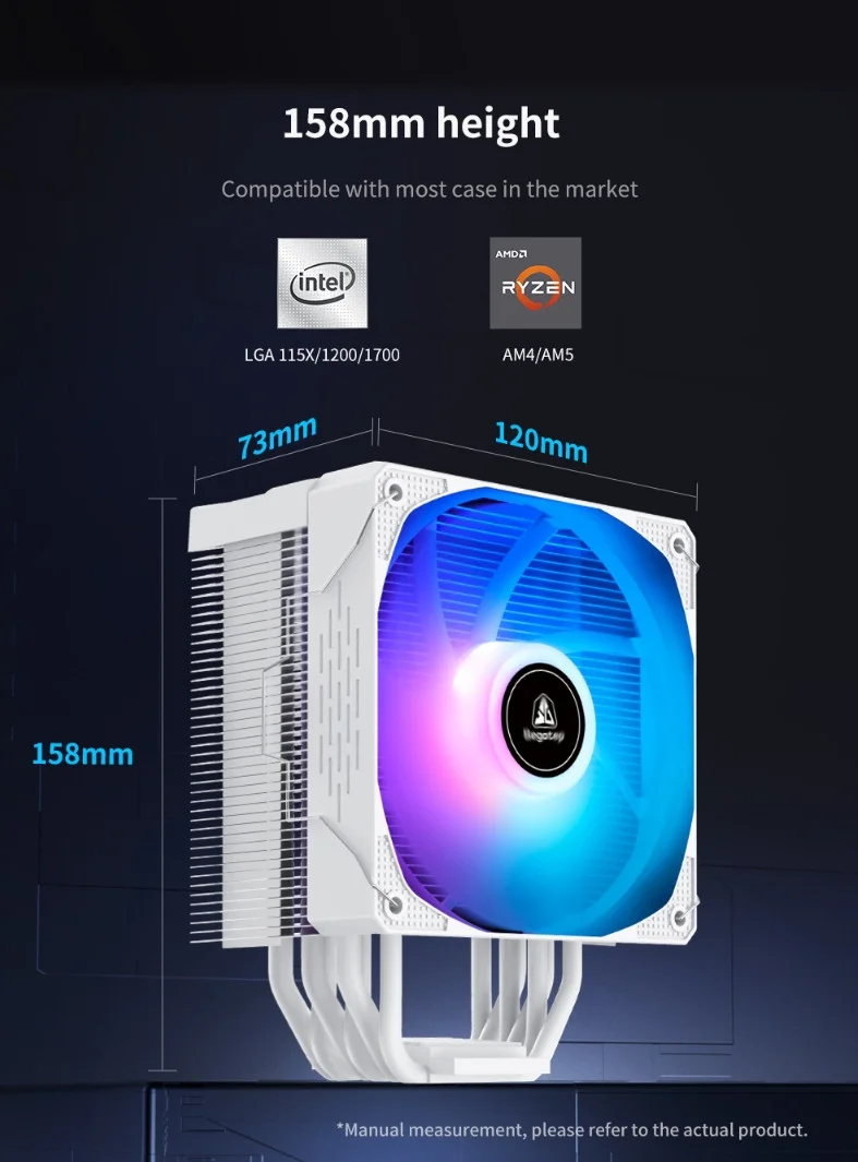 Segotep Lumos G6 Beyaz 120mm Kule Tipi İşlemci Soğutucu