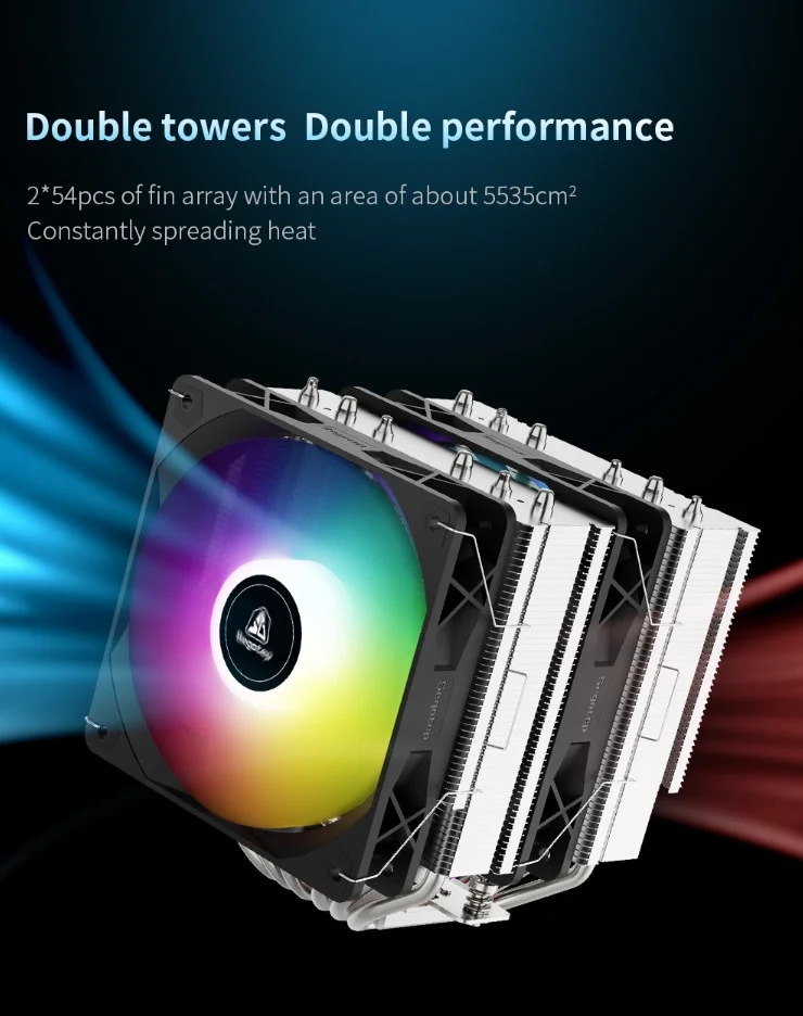 Segotep FZ6 Pro Siyah 2x120mm Kule Tipi İşlemci Soğutucu (LGA 1700 ve AM5 Uyumlu)