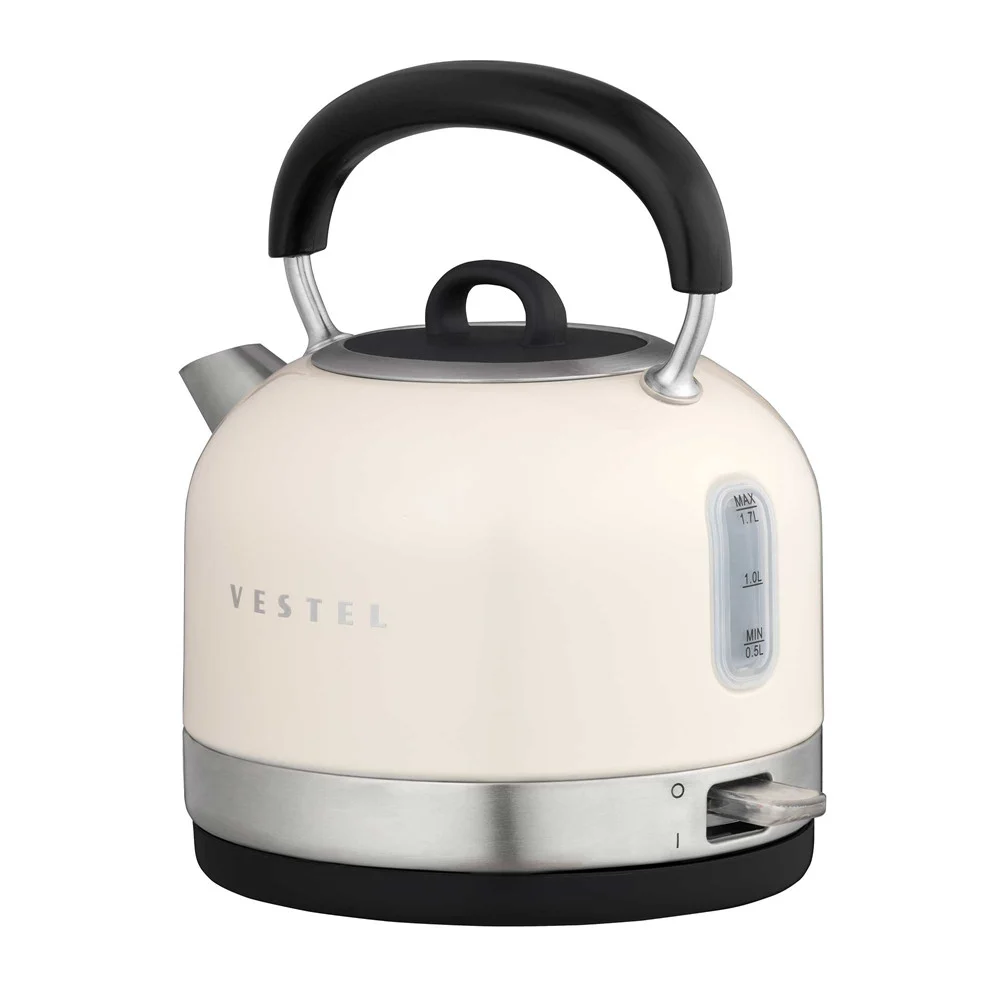 Vestel Retro Bej 2200 W 1.7 lt Çelik Kettle