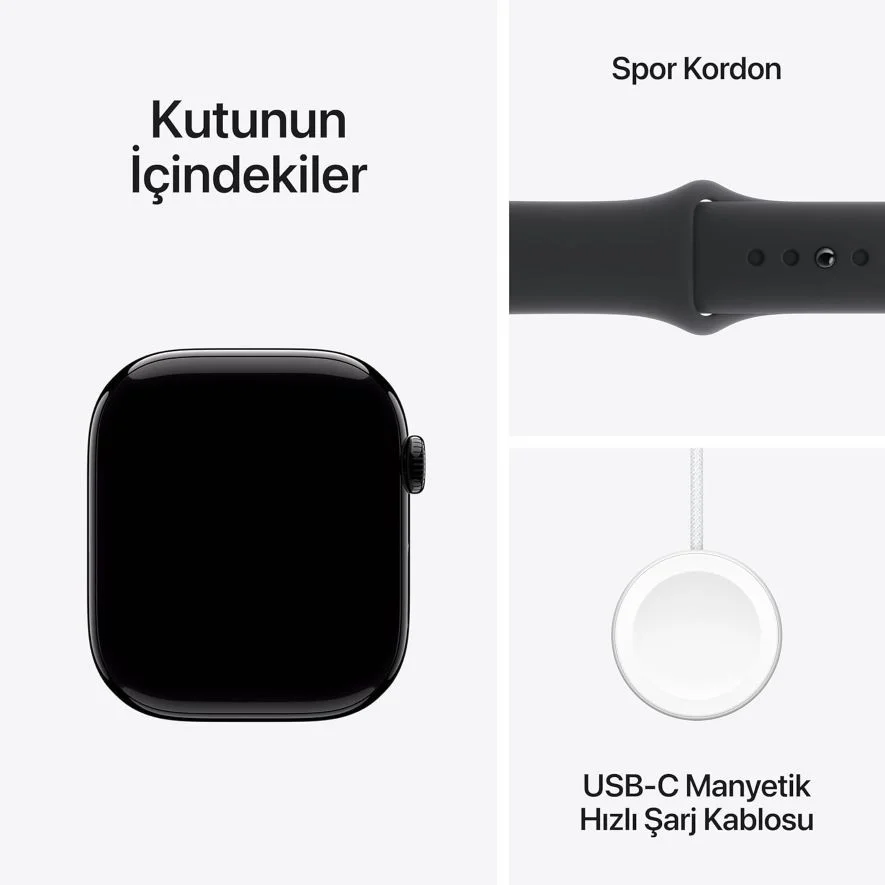 Apple Watch Series 10 GPS 46mm Simsiyah Akıllı Saat - MWWQ3TU/A
