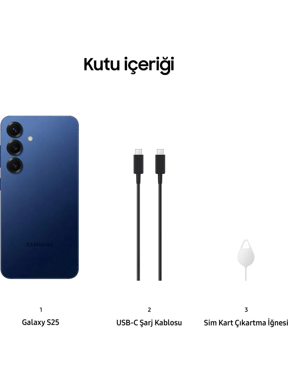 Samsung Galaxy S25 128GB 12GB RAM Lacivert Cep Telefonu