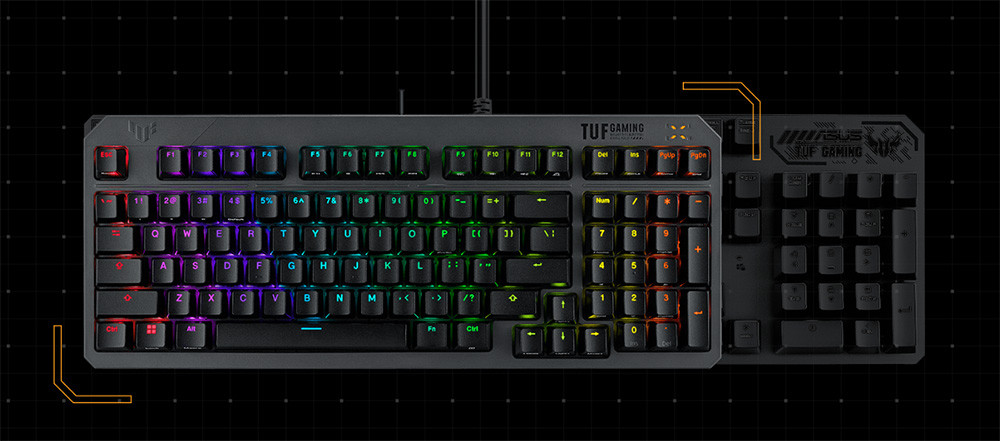 ASUS TUF Gaming K3 Gen II  Red Switch Mekanik Kablolu Gaming Klavye
