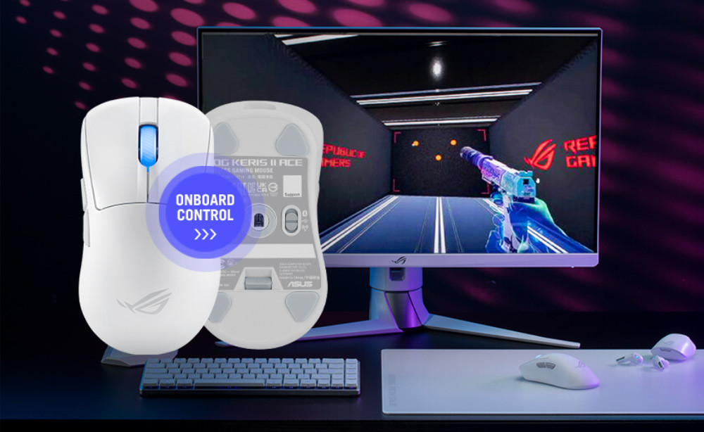 ASUS ROG Keris II Ace Beyaz Kablolu/Kablosuz Gaming Mouse