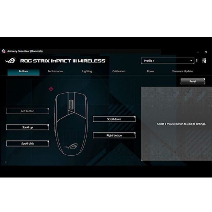 ASUS ROG Strix Impact III Wireless Beyaz Kablosuz Gaming Mouse