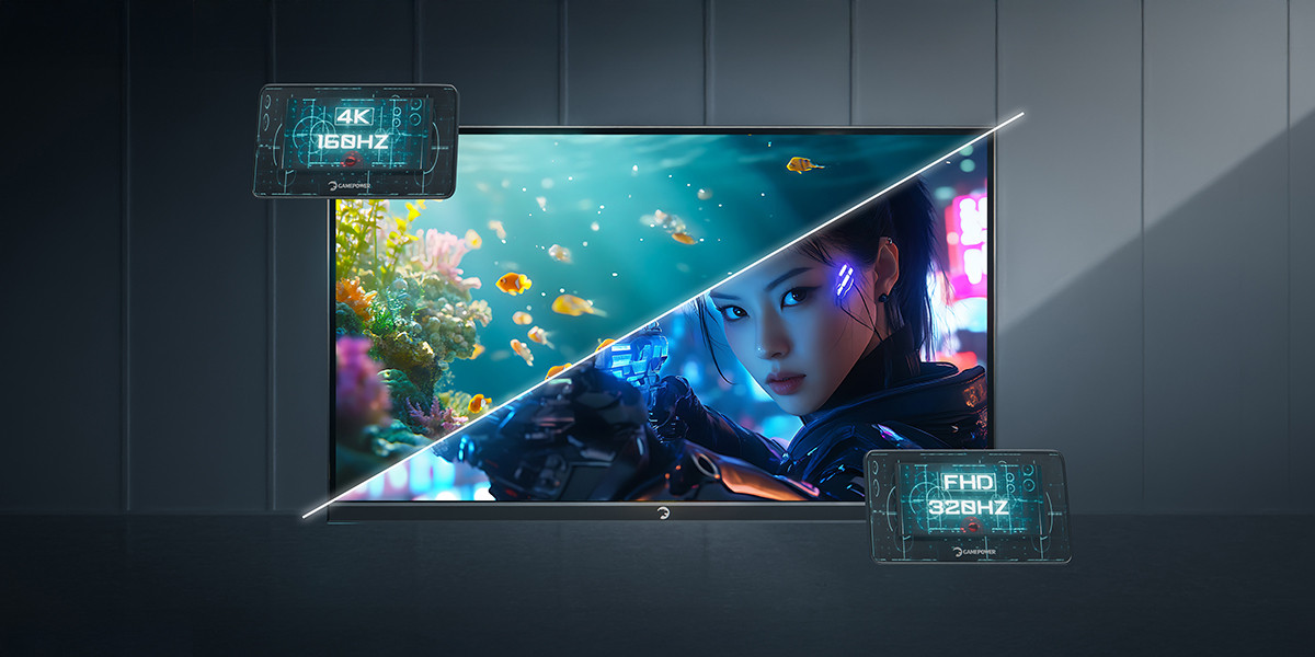 GamePower Rapid Dual 27″ 0.5ms 4K 160Hz - FHD 320Hz Fast IPS RGB Pivot Speaker Gaming Monitör