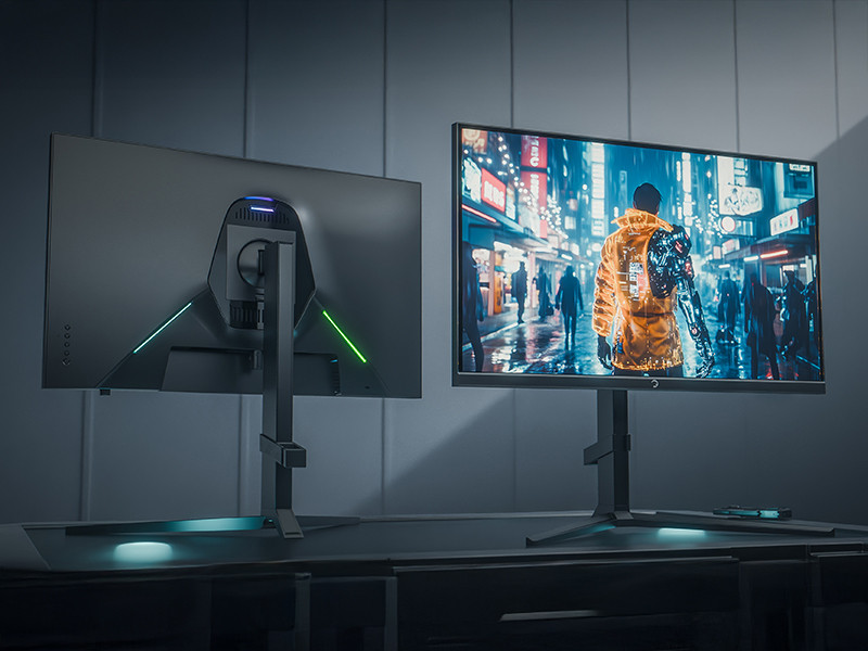 GamePower Rapid Dual 27″ 0.5ms 4K 160Hz - FHD 320Hz Fast IPS RGB Pivot Speaker Gaming Monitör
