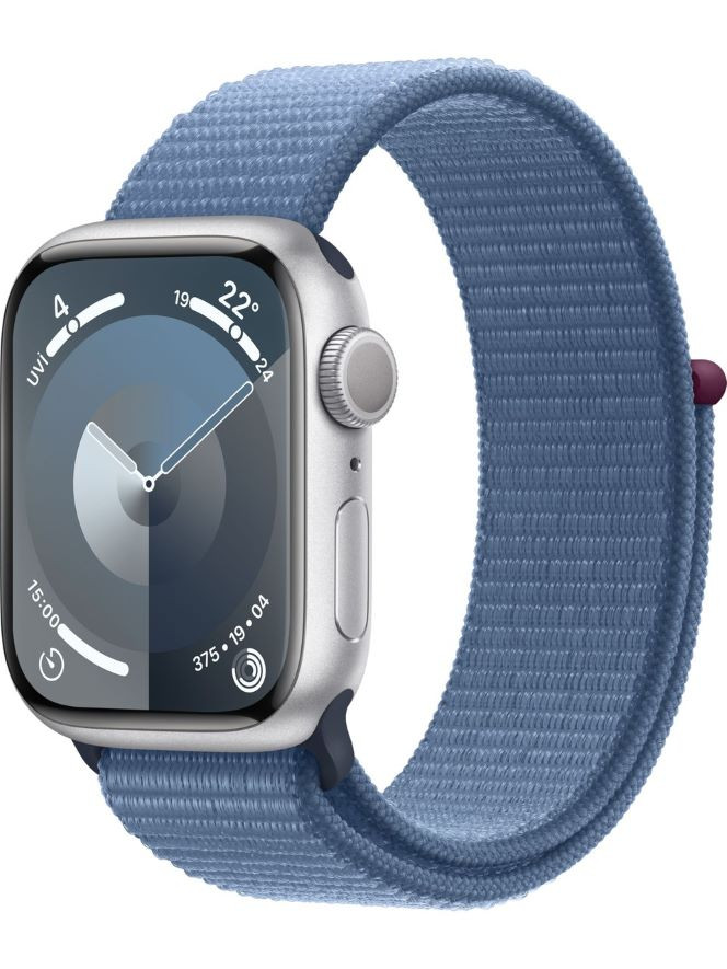 Apple Watch Series 9 GPS 41 mm Gümüş Rengi Alüminyum Kasa ve Buz Mavisi Spor Loop - MR923TU/A 