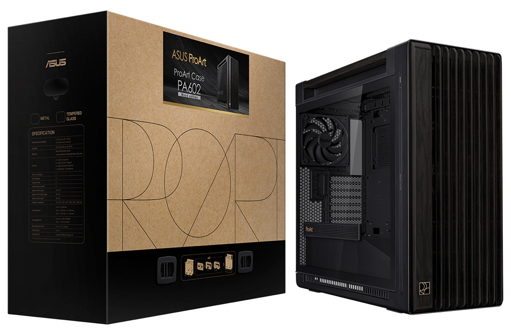 ASUS ProArt PA602 Wood TG Edition USB 3.2  ATX Mid-Tower Gaming (Oyuncu) Kasa
