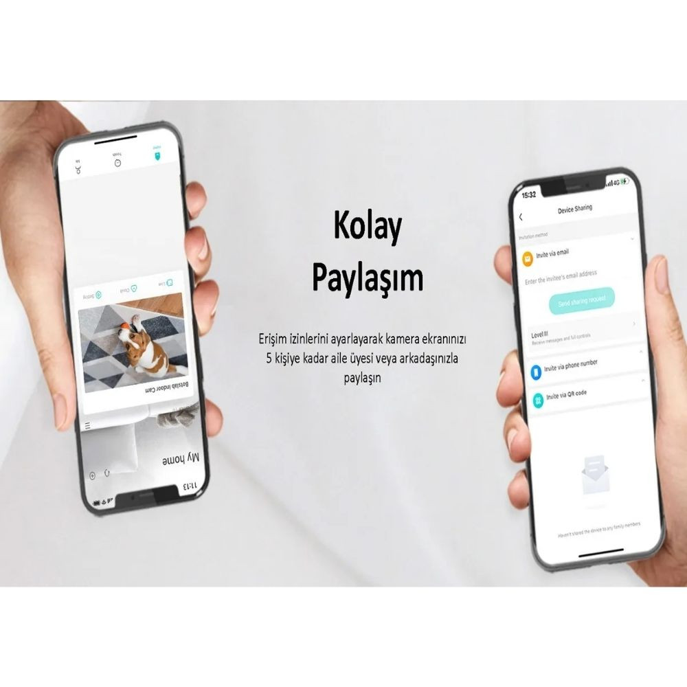 Botslab +360 C201 Akıllı Güvenlik Kamerası Bebek Monitörü Evcil Hayvan Kamerası