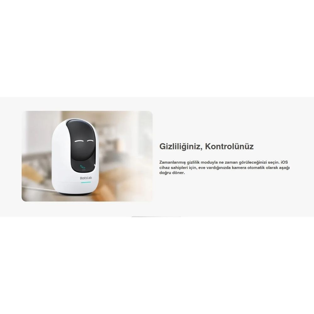 Botslab +360 C221 PRO Akıllı Güvenlik Kamerası Bebek Monitörü Evcil Hayvan Kamerası İç Mekan Kamerası