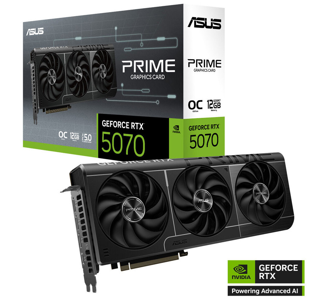 ASUS PRIME GeForce RTX 5070 PRIME-RTX5070-O12G 12GB GDDR7 OC Edition 192 Bit Gaming (Oyuncu) Ekran Kartı