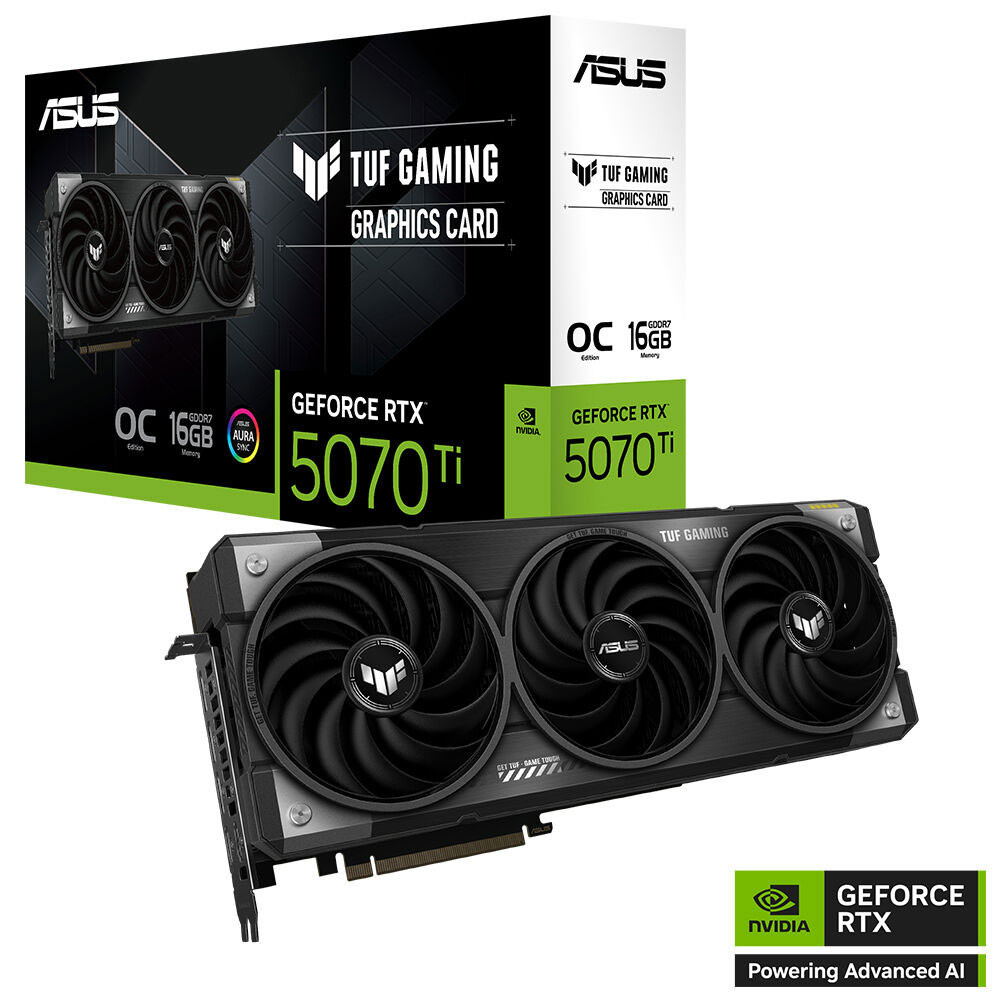 ASUS TUF Gaming GeForce RTX 5070 Ti 16GB GDDR7 OC Edition 256 Bit Gaming Ekran Kartı