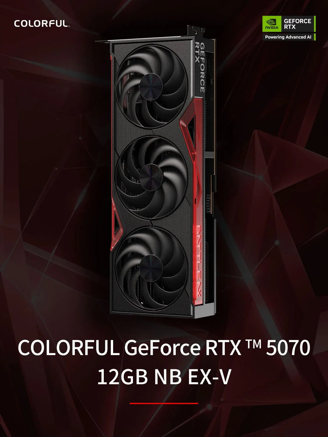 COLORFUL BattleAX GeForce RTX 5070 NB EX GDDR7 192Bit 12GB Gaming Ekran Kartı 
