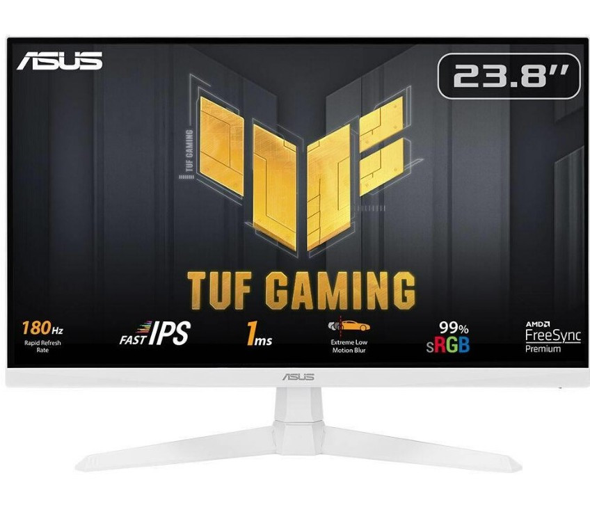 ASUS TUF Gaming  VG249Q3A-W 23.8″ 1ms 180Hz FreeSync IPS Full HD Beyaz Gaming (Oyuncu) Monitör
