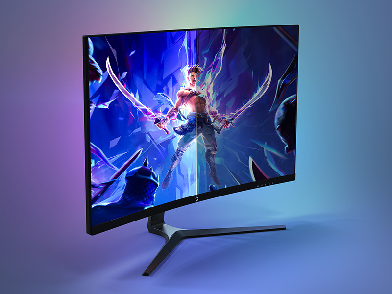 GamePower 27″ Vivid V80 Fast VA Panel Curved RGB 300Hz 0.5ms FHD 2x2W Speaker Gaming Monitör