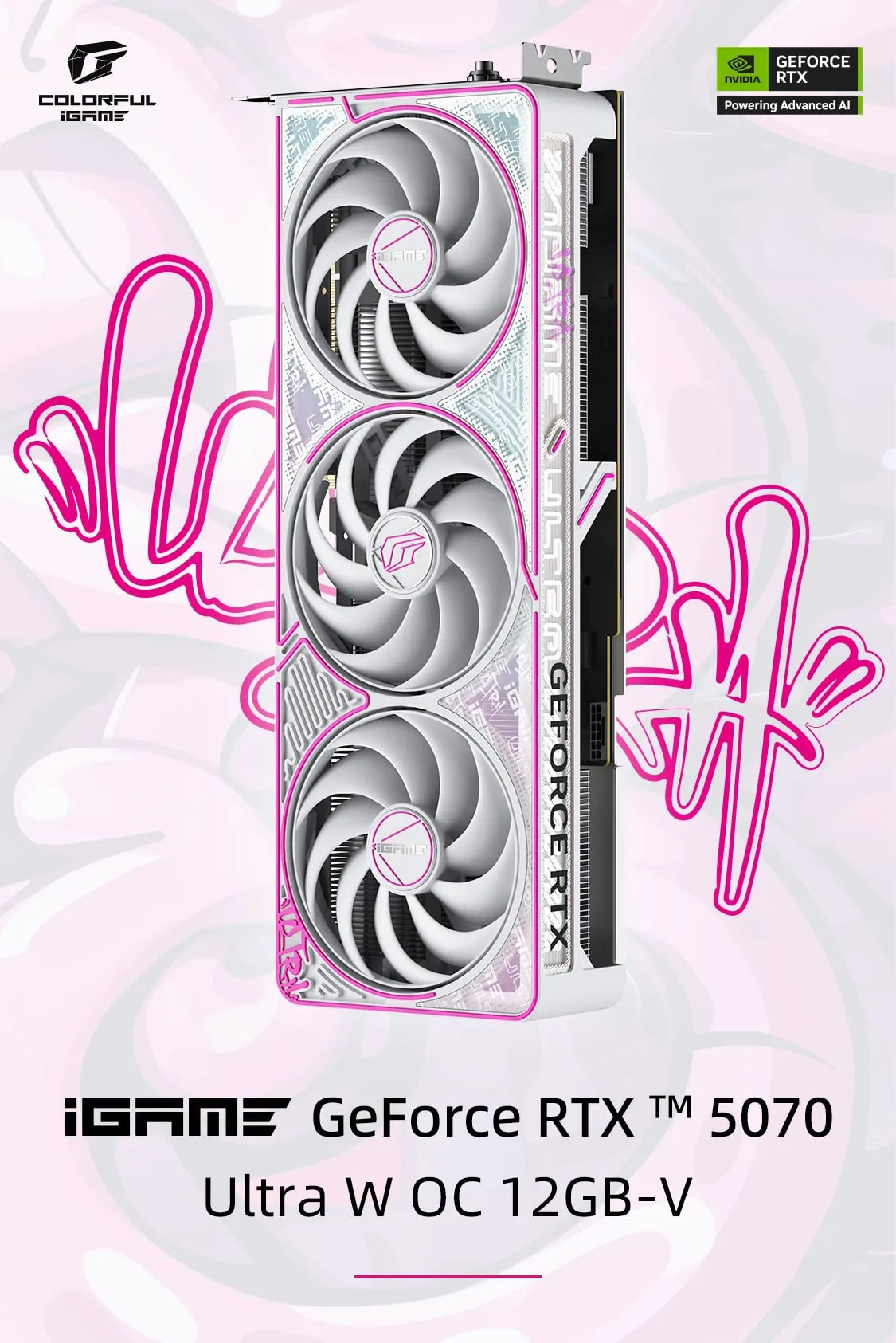 COLORFUL iGame GeForce RTX 5070 Ultra W OC GDDR7 192Bit (OC 12GB-V) 12GB Gaming Ekran Kartı