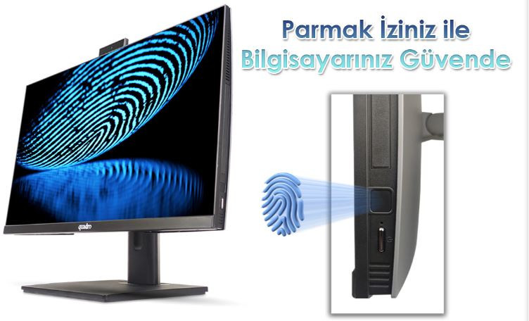 Quadro EXPANSE AI B224 25165 23.8″ IPS Ci5 12450H 16GB RAM 512GB NVME SSD OB VGA FreeDOS Parmak İzi