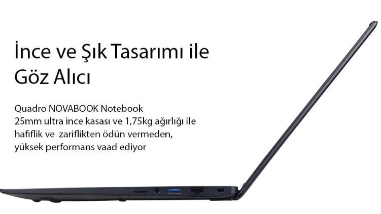 Quadro Novabook IN16-825P-CS Intel Core i5 1035G7 8GB 256GB SSD Freedos 15.6″ FHD Taşınabilir Bilgisayar