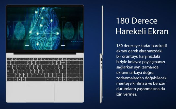 Quadro Novabook XU16125-1650F Core CI5-1245U 16GB RAM 512GB SSD Freedos 15.6″ FHD Taşınabilir Bilgisayar Parmak Izi Okuyucu