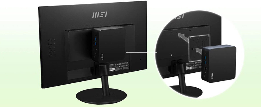 MSI CUBI NUC 1M-012BEU CORE 7 150U FDOS MINI DT BAREBONE PC