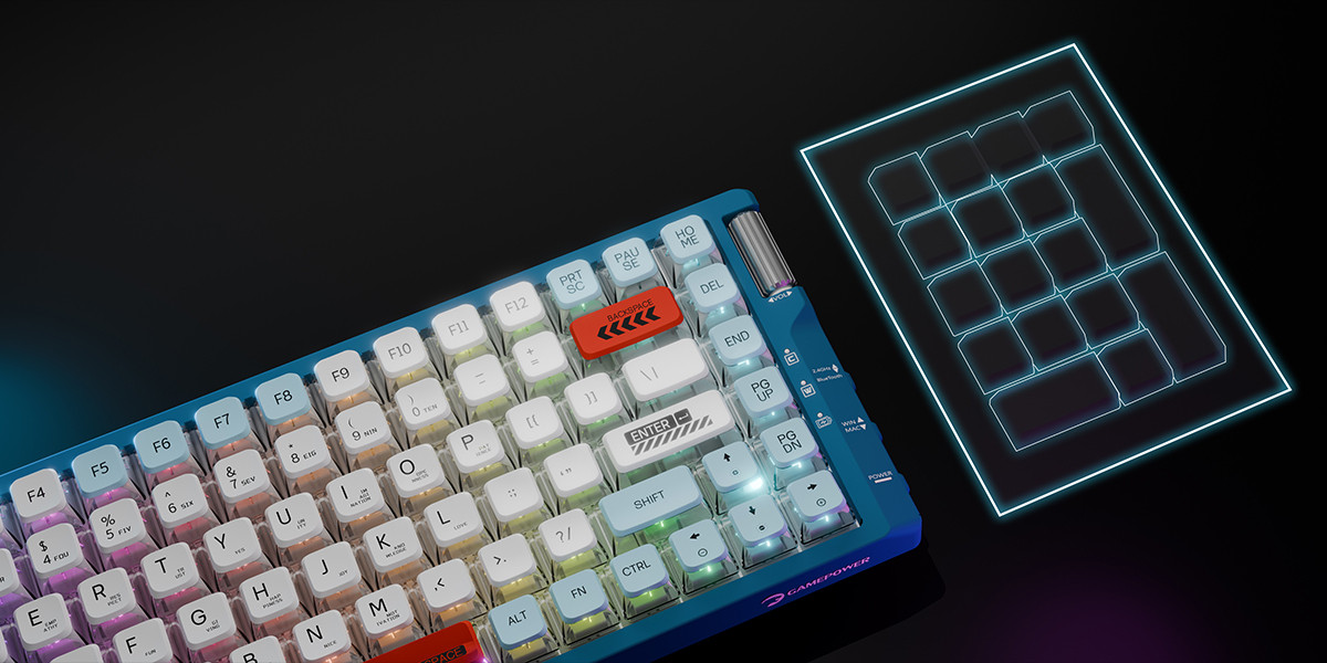 GamePower Sense TKL RGB Wireless/Bluetooth/Kablolu Mekanik Red Switch Gaming Klavye