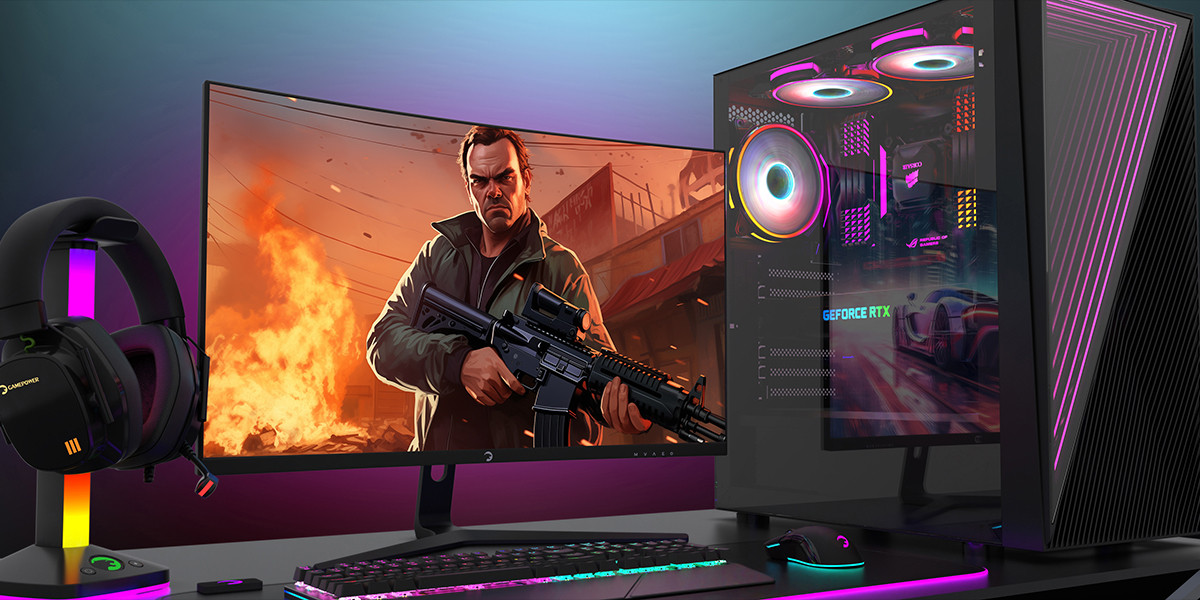 GamePower Vivid V60 27&amp;amp;#039;&amp;amp;#039; Curved RGB 240Hz 0.5ms FHD 1500R Curved 2x2W Speaker VA Gaming Monitör