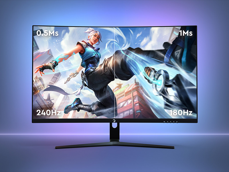 GamePower Vivid V60 27&amp;amp;#039;&amp;amp;#039; Curved RGB 240Hz 0.5ms FHD 1500R Curved 2x2W Speaker VA Gaming Monitör
