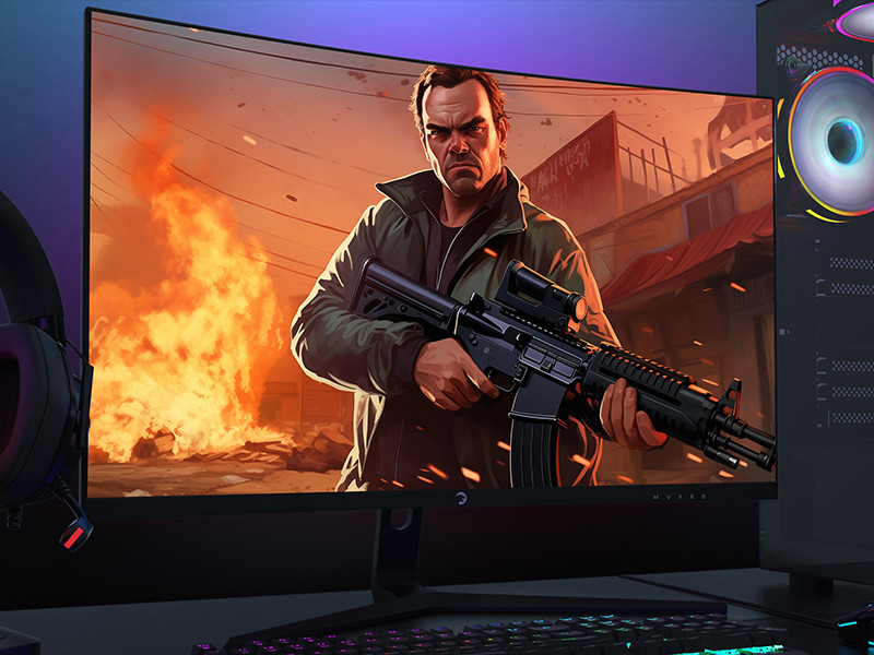 GamePower Vivid V60 27&amp;amp;#039;&amp;amp;#039; Curved RGB 240Hz 0.5ms FHD 1500R Curved 2x2W Speaker VA Gaming Monitör