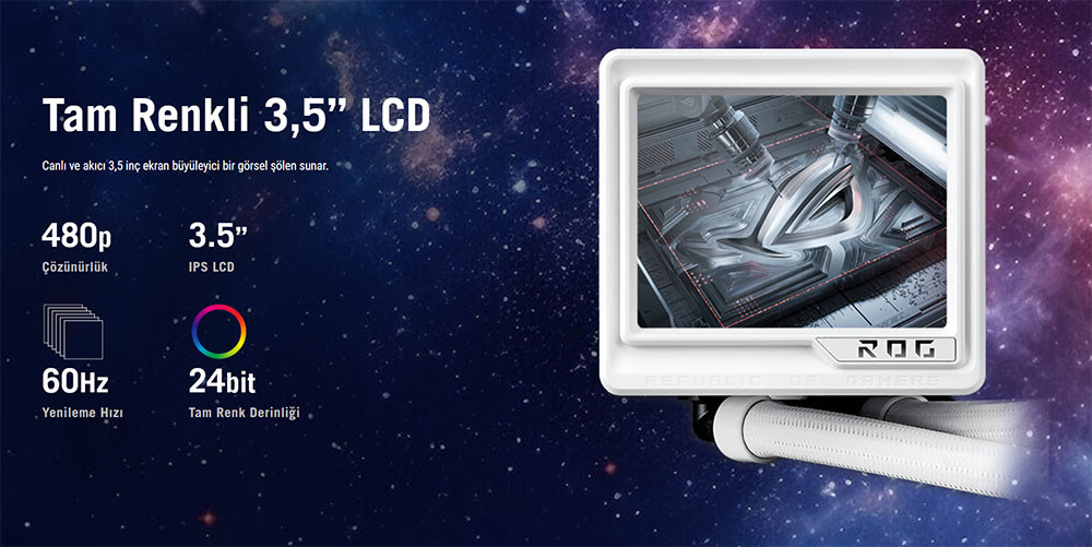 ASUS ROG Ryujin III 360 ARGB Extreme 360mm Beyaz İşlemci Sıvı Soğutucu 