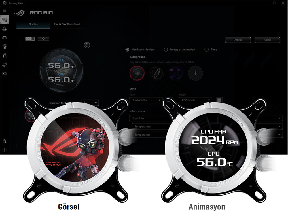 ASUS ROG Strix LC III 360 ARGB LCD Beyaz 360mm İşlemci Sıvı Soğutucu (90RC00W2-M0UAY0)