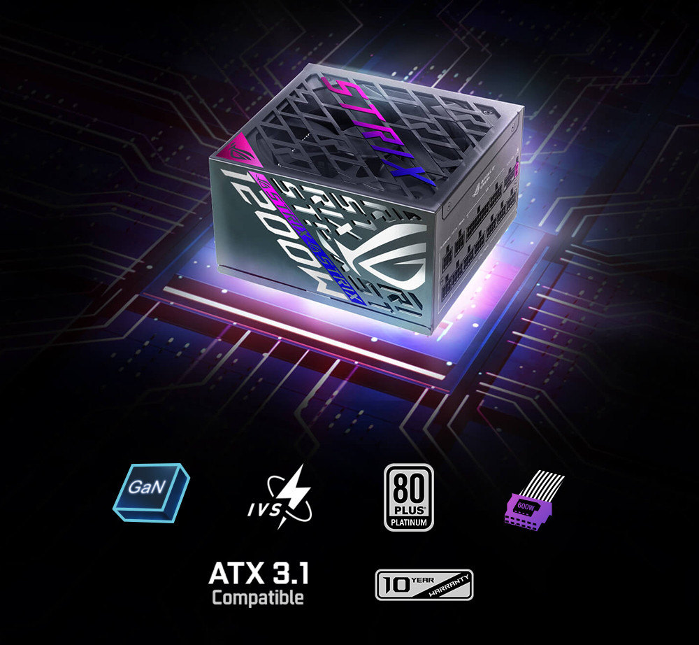 ASUS ROG Strix 1200P 1200W 80+ Platinum Full Modüler Gaming Power Supply (90YE00W0-B0NA00)