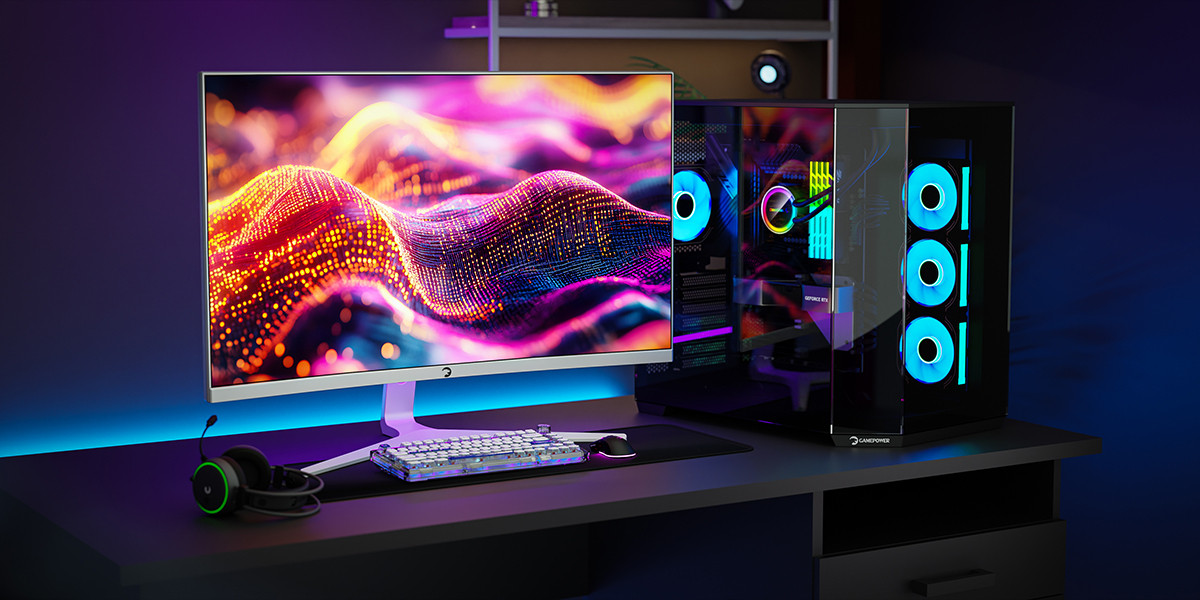 GamePower Vivid V60 27″; Curved RGB Beyaz 240Hz 0.5ms FHD 1500R Curved 2x2W Speaker VA Gaming Monitör