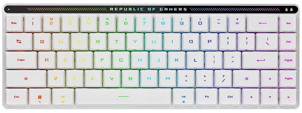 ASUS ROG Falchion RX Low Profile Red Switch RGB Kablosuz TR Mekanik Beyaz Gaming Klavye