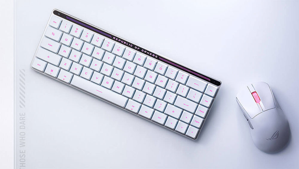 ASUS ROG Falchion RX Low Profile Red Switch RGB Kablosuz TR Mekanik Beyaz Gaming Klavye