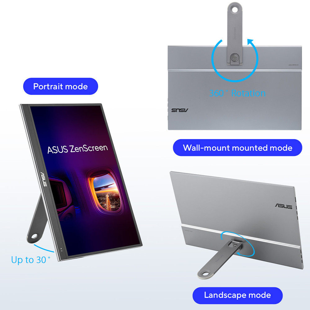 ASUS ZenScreen MQ16AHE 15.6″ 1ms 60Hz  Full HD Taşınabilir Monitör