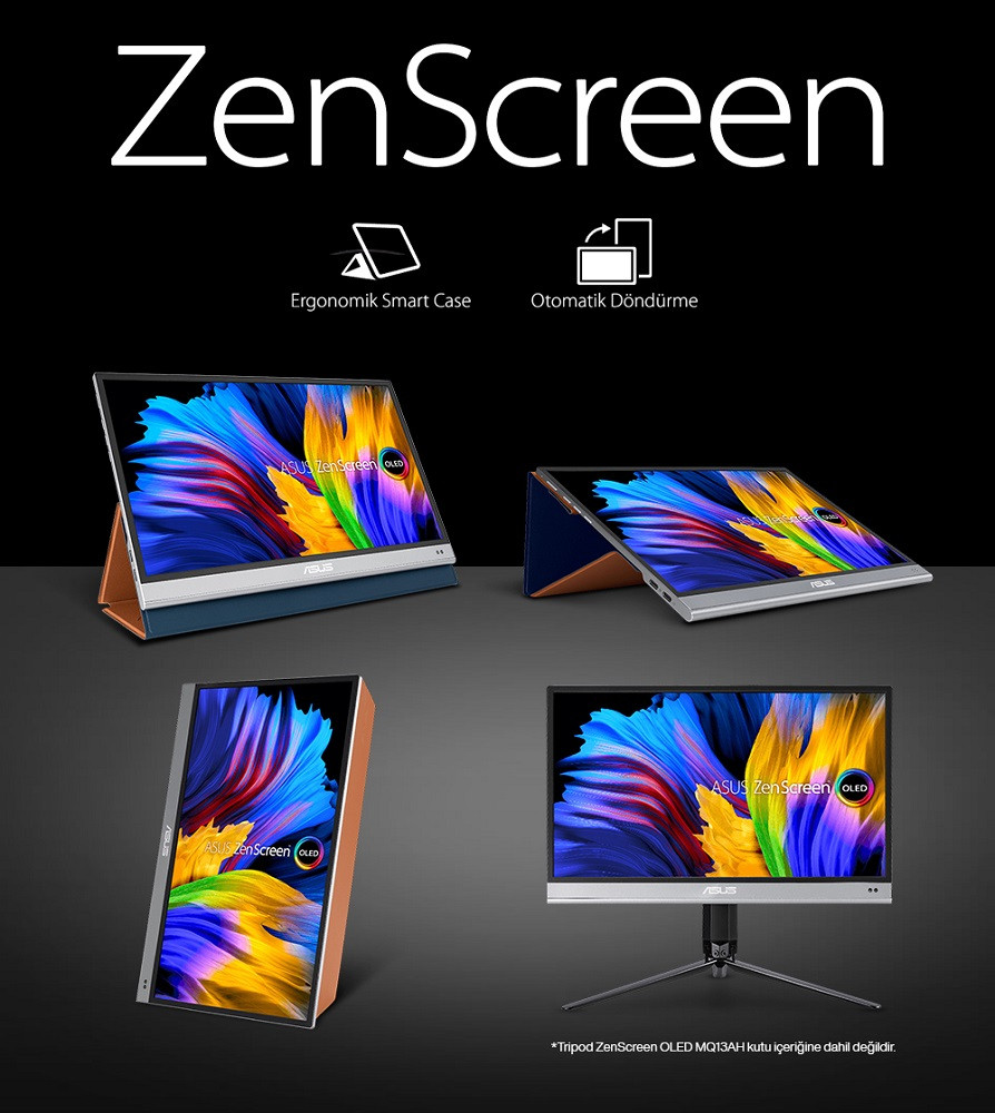 ASUS ZenScreen MQ16AH  16″ 1ms 60Hz HDR-10  Full HD OLED Taşınabilir Monitör