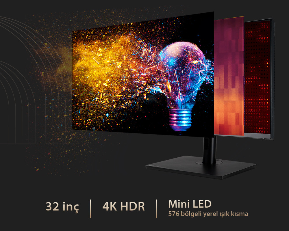 ASUS ProArt Display PA32UCR-K 32″ 60Hz 5ms 4K Ultra HD HDR IPS Profesyonel  Monitör
