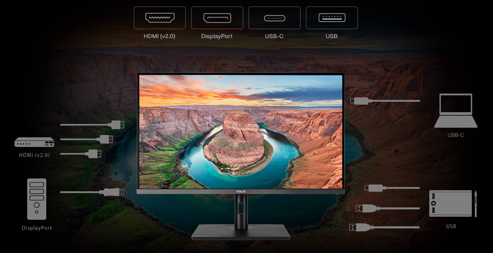ASUS ProArt Display PA32UCR-K 32″ 60Hz 5ms 4K Ultra HD HDR IPS Profesyonel  Monitör