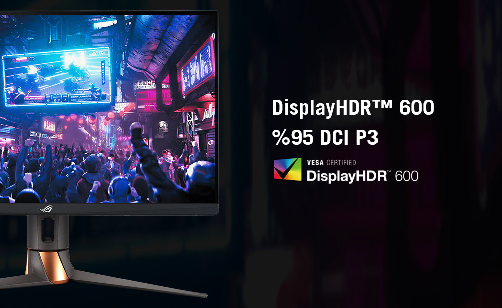 ASUS ROG Swift PG27UQR 27″ 160Hz 1 ms GTG  Adaptive-Sync DisplayHDR 600 4K Utra HD Fast IPS Gaming (Oyuncu) Monitör