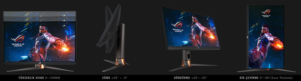 ASUS ROG Swift PG27UQR 27″ 160Hz 1 ms GTG  Adaptive-Sync DisplayHDR 600 4K Utra HD Fast IPS Gaming (Oyuncu) Monitör