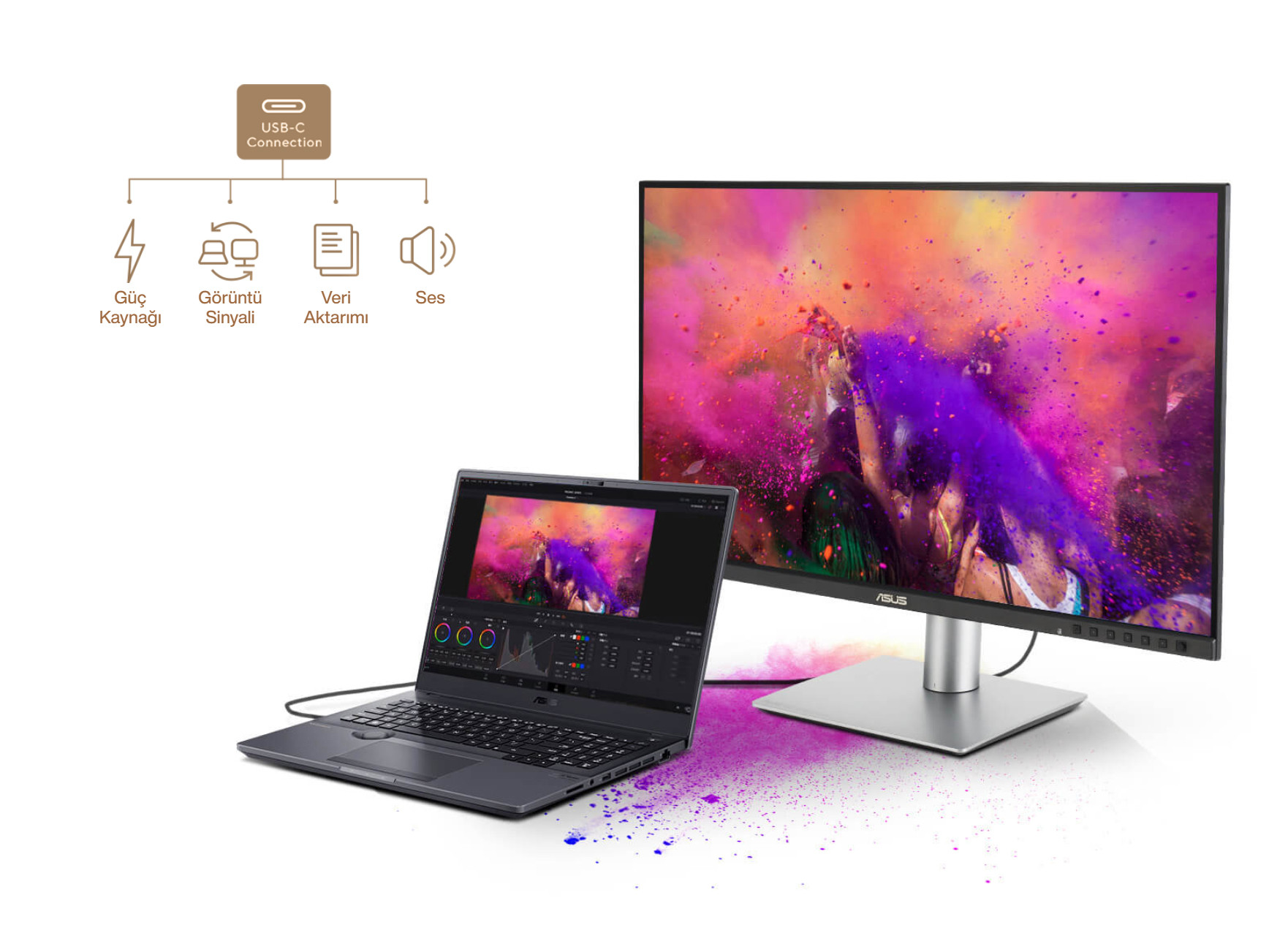 ASUS ProArt Display PA24ACRV 24″ 75Hz 5ms 2K QHD VESA DisplayHDR 400 IPS Profesyonel  Monitör